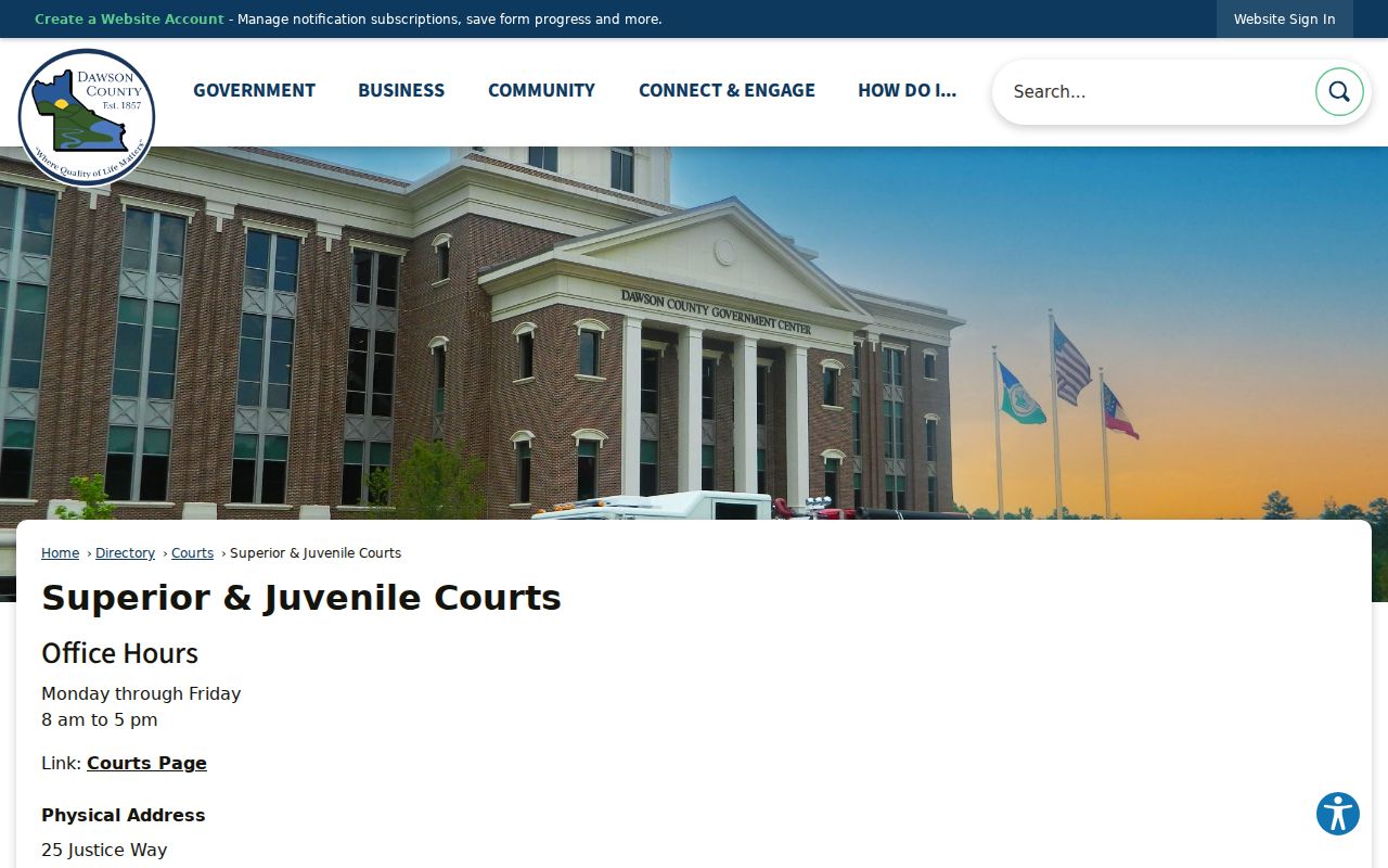 Dawson County case search Superior and Juvenile staff directory